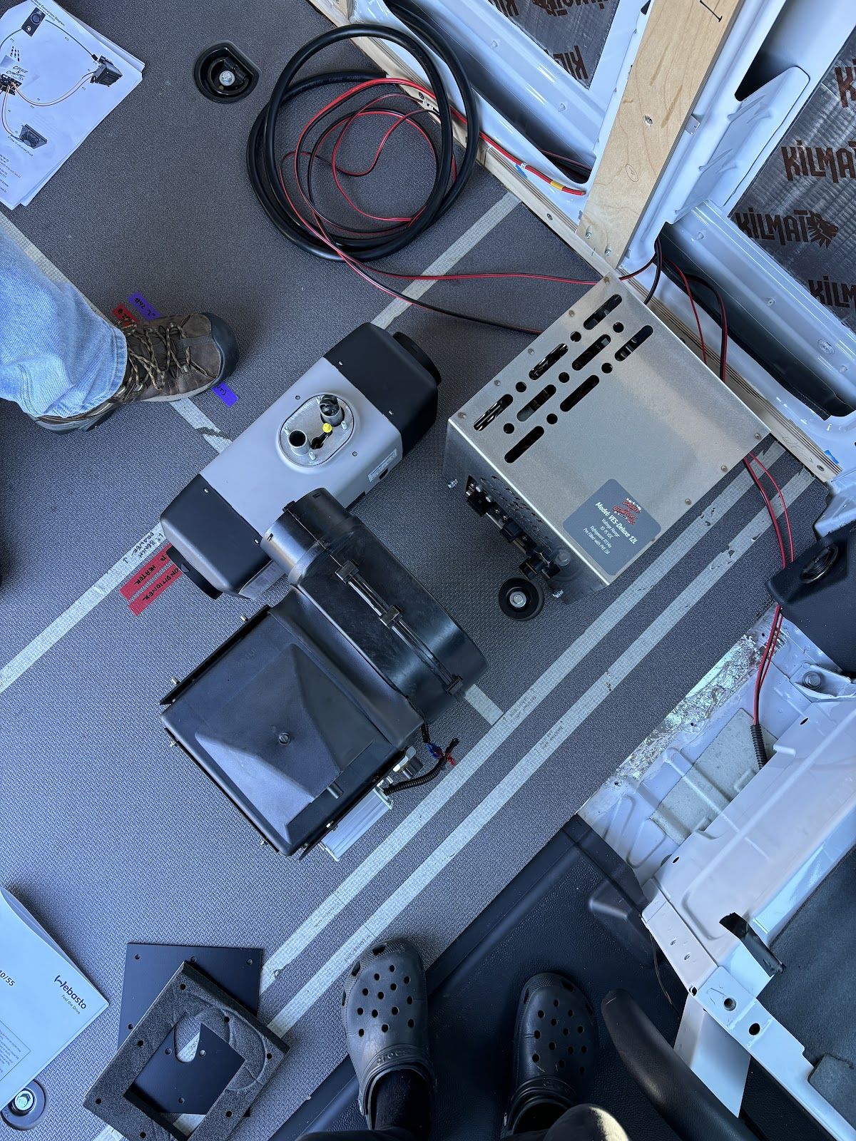 Heater and air conditioner laid out before install