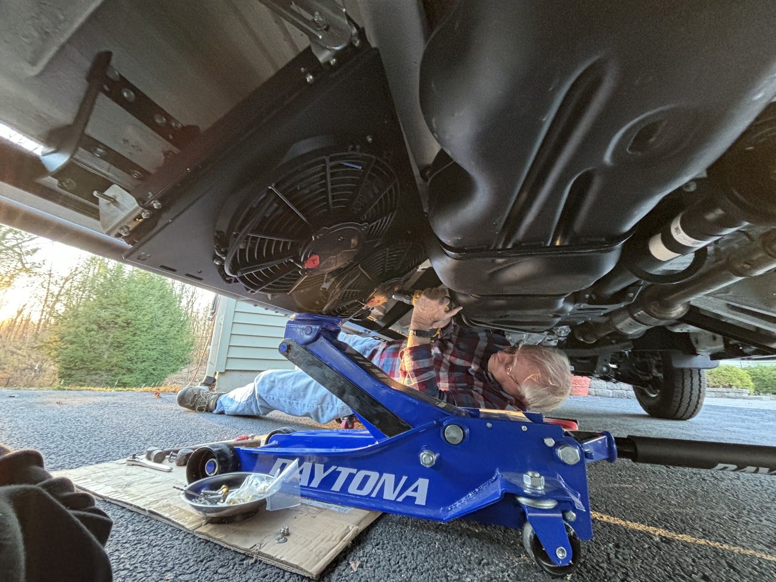 Installing from under the van
